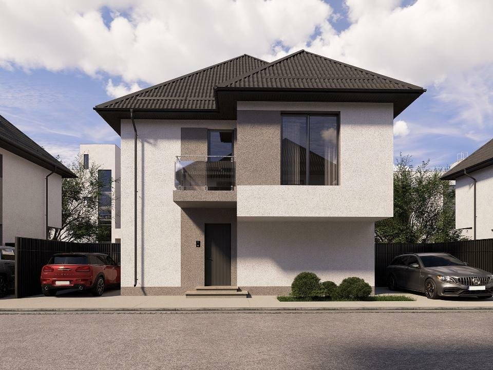 Casa individuala 5 camere in Complex privat/3 bai / Mansarda/300 mp curte