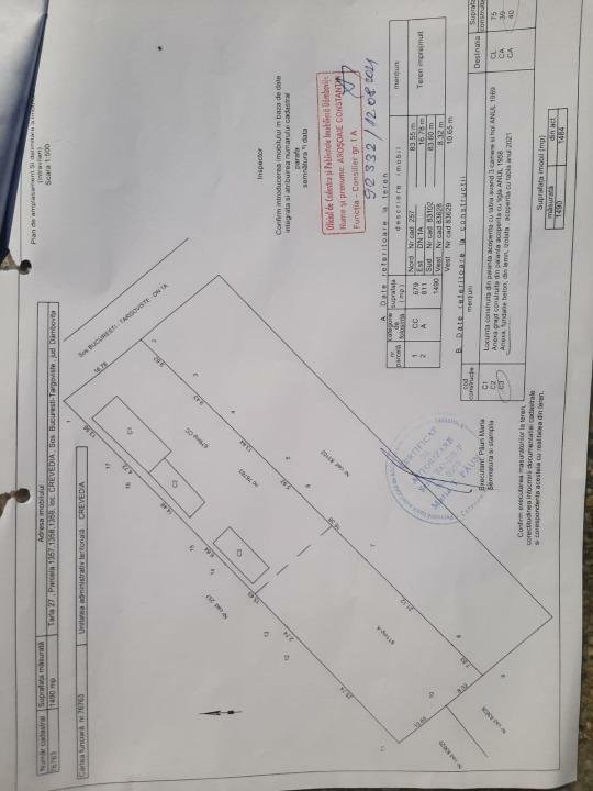 VAND CASA + TEREN 1500MP CREVEDIA DAMBOVITA